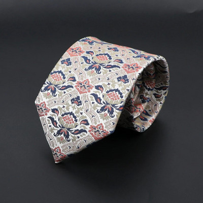 Nova poliesterska cvjetna kravata za muškarce, žene 8 cm širine Jacquard tkana smeđe plava kravata za svatove Poslovna dnevna odjeća Kravata