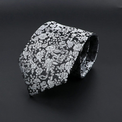 Nova poliesterska cvjetna kravata za muškarce, žene 8 cm širine Jacquard tkana smeđe plava kravata za svatove Poslovna dnevna odjeća Kravata