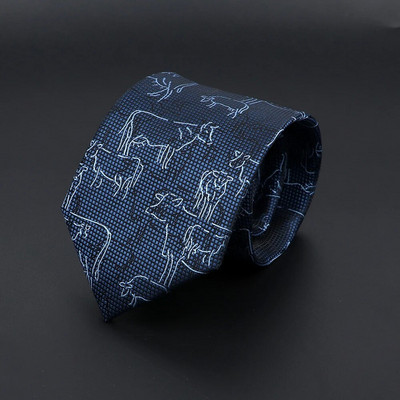 Nova poliesterska cvjetna kravata za muškarce, žene 8 cm širine Jacquard tkana smeđe plava kravata za svatove Poslovna dnevna odjeća Kravata