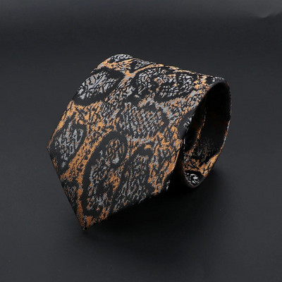 Nova poliesterska cvjetna kravata za muškarce, žene 8 cm širine Jacquard tkana smeđe plava kravata za svatove Poslovna dnevna odjeća Kravata