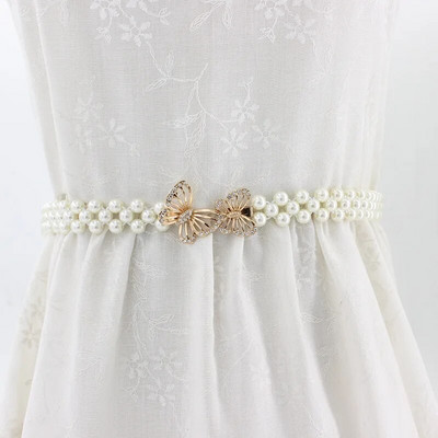 Naiste kivikivist pärlitest vöö kett Moodekleit Elastne kaunistatud vöö Naiste akrüülpärlitest magusad lillevööd