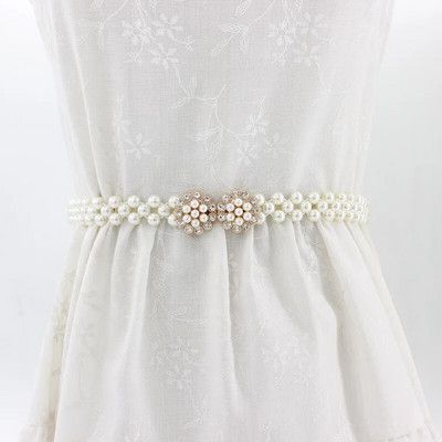 Naiste kivikivist pärlitest vöö kett Moodekleit Elastne kaunistatud vöö Naiste akrüülpärlitest magusad lillevööd