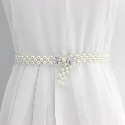 Naiste kivikivist pärlitest vöö kett Moodekleit Elastne kaunistatud vöö Naiste akrüülpärlitest magusad lillevööd