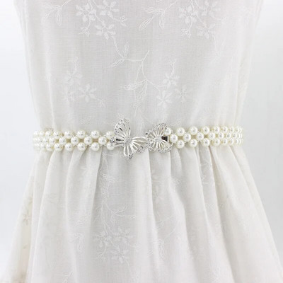 Naiste kivikivist pärlitest vöö kett Moodekleit Elastne kaunistatud vöö Naiste akrüülpärlitest magusad lillevööd