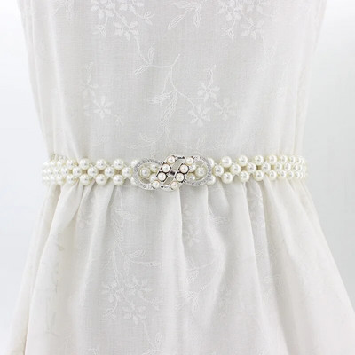 Naiste kivikivist pärlitest vöö kett Moodekleit Elastne kaunistatud vöö Naiste akrüülpärlitest magusad lillevööd