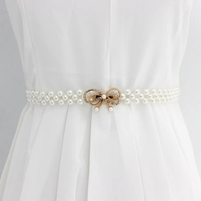 Naiste kivikivist pärlitest vöö kett Moodekleit Elastne kaunistatud vöö Naiste akrüülpärlitest magusad lillevööd