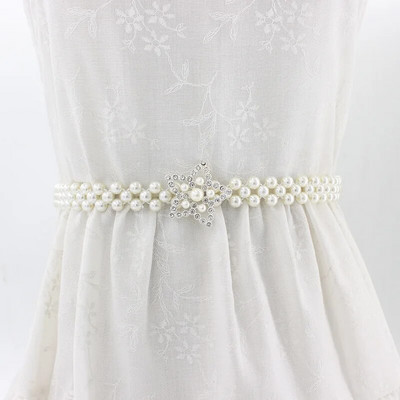 Naiste kivikivist pärlitest vöö kett Moodekleit Elastne kaunistatud vöö Naiste akrüülpärlitest magusad lillevööd