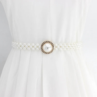 Naiste kivikivist pärlitest vöö kett Moodekleit Elastne kaunistatud vöö Naiste akrüülpärlitest magusad lillevööd