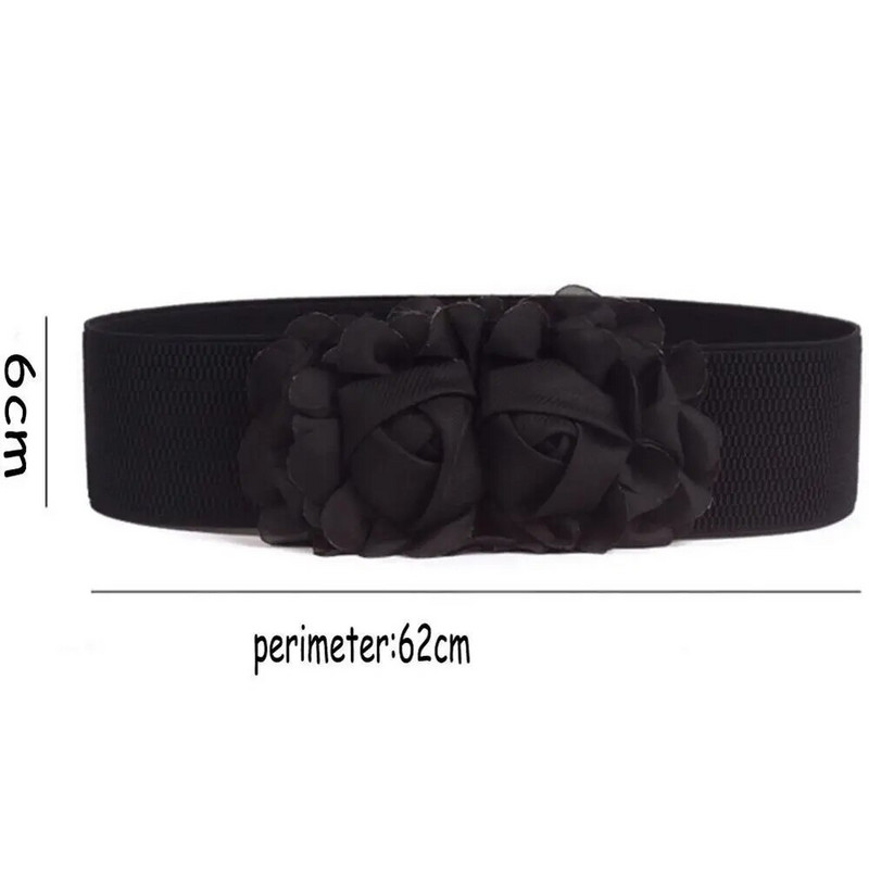 Női széles derék öv ruhához Rózsavirág Egyszerű becsomagolás Derékpánt Kabát Fűző Dizájner Luxus Márka Elasztikus Stretch Deréköv
