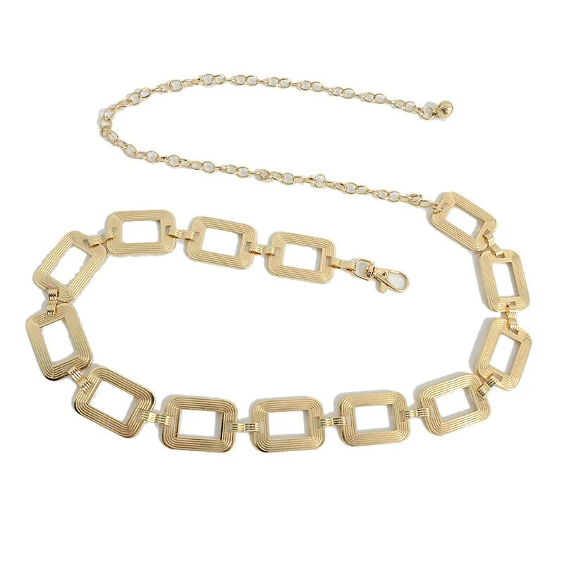 2023. modni ženski zlatni četvrtasti kopča metalni lanac oko struka haljina kaput pulover odijelo ukrasni pojasevi za žene luksuzni dizajnerski brend