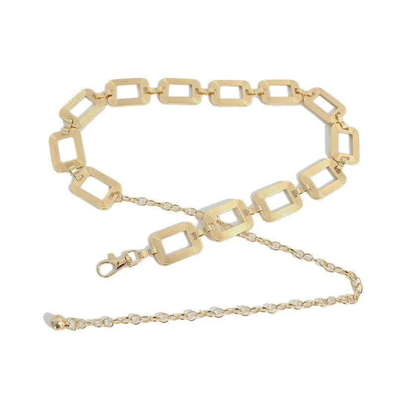 2023. modni ženski zlatni četvrtasti kopča metalni lanac oko struka haljina kaput pulover odijelo ukrasni pojasevi za žene luksuzni dizajnerski brend