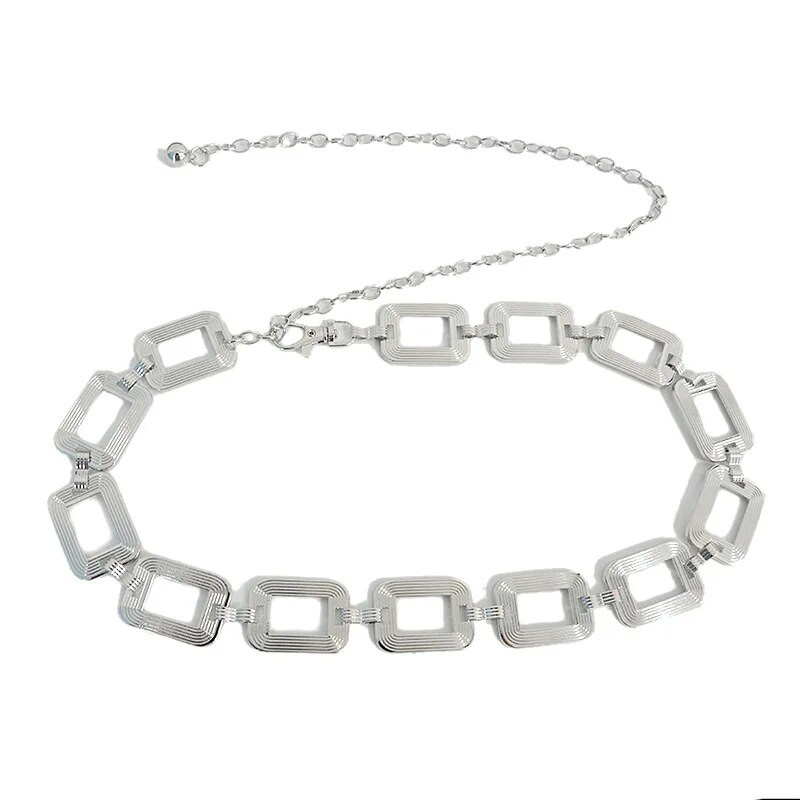 2023. modni ženski zlatni četvrtasti kopča metalni lanac oko struka haljina kaput pulover odijelo ukrasni pojasevi za žene luksuzni dizajnerski brend