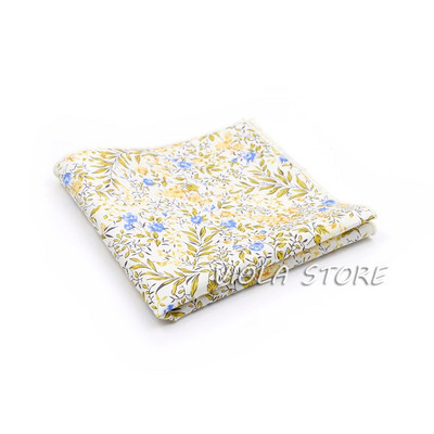 Novi cvjetni rupčić 100% pamuk maramica 23 cm Žene i muškarci Zelena ležerna svadba Džepni kvadratni poklon Smoking Leptir leptir dodatak