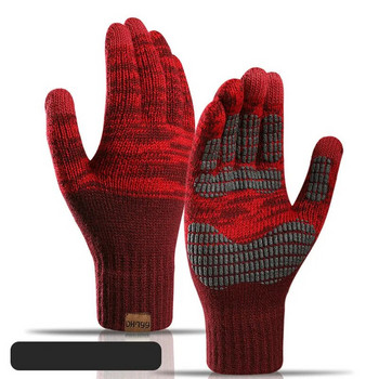 Γυναικεία ανδρικά πλεκτά χειμωνιάτικα γάντια κασμίρ πλεκτά γυναικεία φθινοπωρινά χειμωνιάτικα ζεστά χοντρά γάντια με οθόνη αφής γάντια σκι