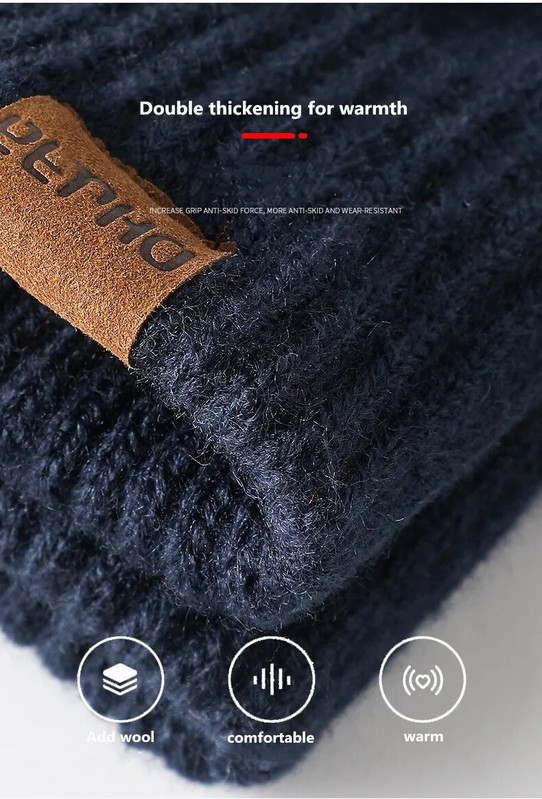 Női férfi kötött téli kesztyűk kasmír kötött női őszi téli meleg vastag kesztyűk érintőképernyős síkesztyűk