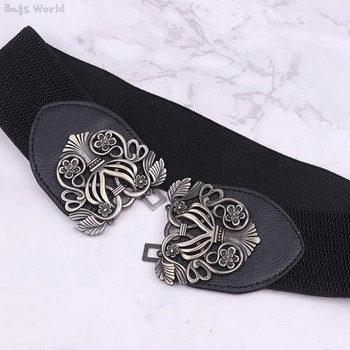 1X Винтидж еластичен широк колан с черни колани Декорация на риза за жени Корсет с панталони