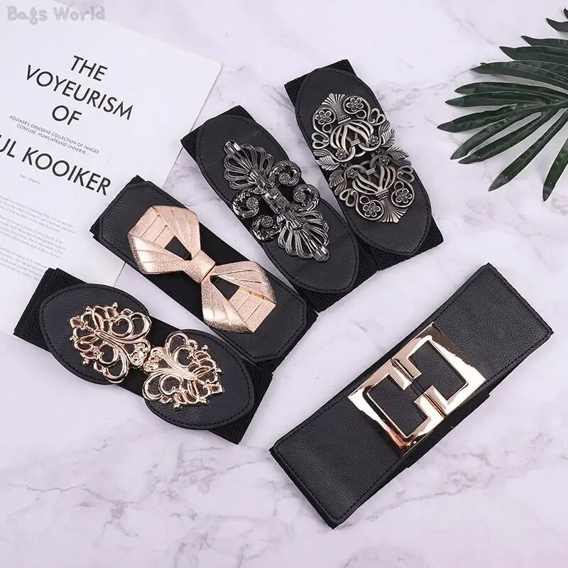 1X starinski elastični široki pojas s crnim pojasom, ukras za košulju za žene, korzet s naramenicama