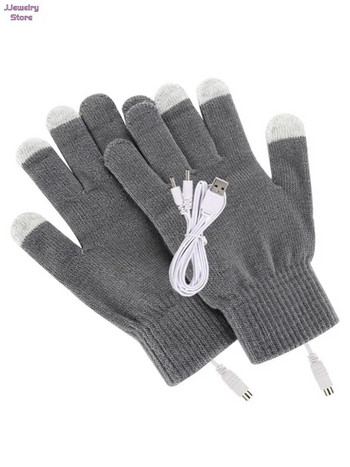 Γάντια αφής Γάντια φορητού υπολογιστή Full Finger Οθόνη αφής χειμώνα USB φόρτισης Θερμαινόμενα γάντια 5V Θερμαινόμενα USB Winter Warm Laptop