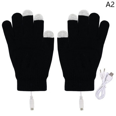 Rukavice sa zaslonom osjetljivim na dodir Rukavice za prijenosno računalo Puni prsti Zaslon osjetljiv na dodir Zimske USB punjenje Grijane rukavice 5V grijani USB Zimski topli prijenosni računar