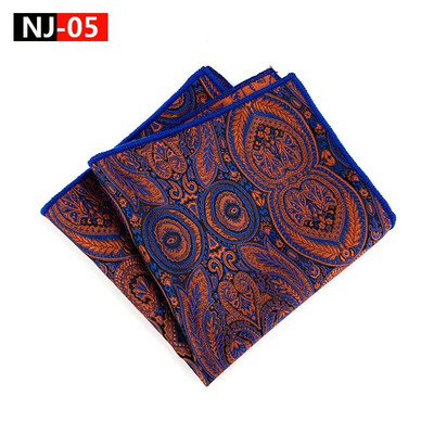 Színes férfi zseb négyzet alakú többszínű Paisley klasszikus esküvői selyem zsebkendő üzleti jacquard hanky