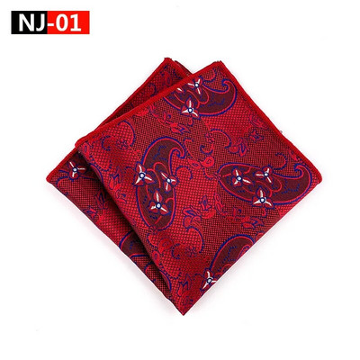 Színes férfi zseb négyzet alakú többszínű Paisley klasszikus esküvői selyem zsebkendő üzleti jacquard hanky