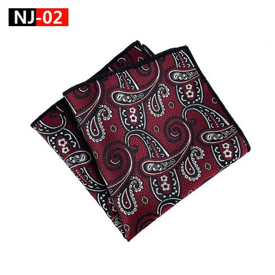 Színes férfi zseb négyzet alakú többszínű Paisley klasszikus esküvői selyem zsebkendő üzleti jacquard hanky