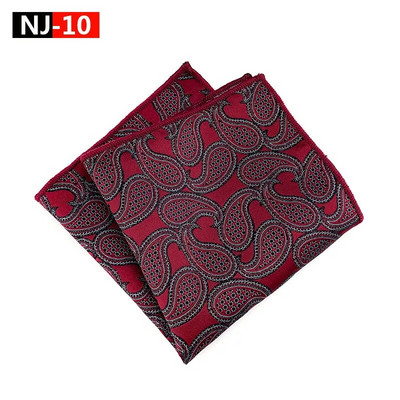 Színes férfi zseb négyzet alakú többszínű Paisley klasszikus esküvői selyem zsebkendő üzleti jacquard hanky