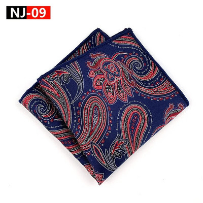 Színes férfi zseb négyzet alakú többszínű Paisley klasszikus esküvői selyem zsebkendő üzleti jacquard hanky