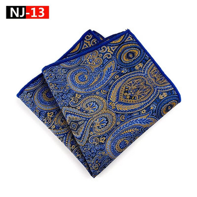Színes férfi zseb négyzet alakú többszínű Paisley klasszikus esküvői selyem zsebkendő üzleti jacquard hanky