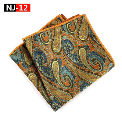 Színes férfi zseb négyzet alakú többszínű Paisley klasszikus esküvői selyem zsebkendő üzleti jacquard hanky