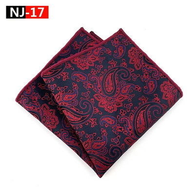 Színes férfi zseb négyzet alakú többszínű Paisley klasszikus esküvői selyem zsebkendő üzleti jacquard hanky