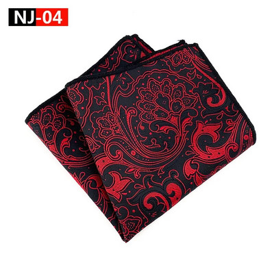 Színes férfi zseb négyzet alakú többszínű Paisley klasszikus esküvői selyem zsebkendő üzleti jacquard hanky