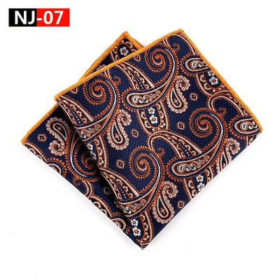 Színes férfi zseb négyzet alakú többszínű Paisley klasszikus esküvői selyem zsebkendő üzleti jacquard hanky