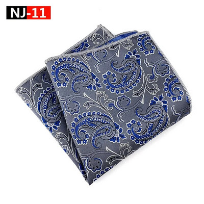 Színes férfi zseb négyzet alakú többszínű Paisley klasszikus esküvői selyem zsebkendő üzleti jacquard hanky