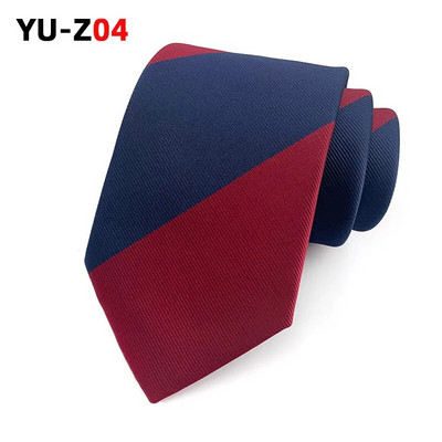 Νέες γραβάτες Ανδρικές ρίγες κίτρινες ναυτικό μπλε γραβάτες γάμου Ζακάρ υφαντές 8 εκ. Vintage ανδρικές γραβάτες Πουκάμισα για πάρτι Λαιμόκοψη Δώρα για άνδρες