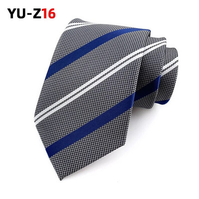 Νέες γραβάτες Ανδρικές ρίγες κίτρινες ναυτικό μπλε γραβάτες γάμου Ζακάρ υφαντές 8 εκ. Vintage ανδρικές γραβάτες Πουκάμισα για πάρτι Λαιμόκοψη Δώρα για άνδρες