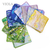 Vintage klasiskā eļļas glezna Ūdensroze 100% kokvilna 23 cm kabatlakats sieviešu vīriešu kāzu ballīšu uzvalks kabatas kvadrātveida dāvanas aksesuārs