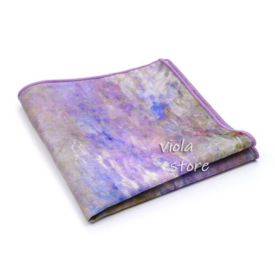 Vintage klasiskā eļļas glezna Ūdensroze 100% kokvilna 23 cm kabatlakats sieviešu vīriešu kāzu ballīšu uzvalks kabatas kvadrātveida dāvanas aksesuārs