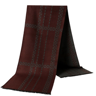 Őszi férfi divat kockás sálak férfi üzleti hosszú strandtörölköző téli pashmina kendők klasszikus kasmír vastag meleg sál