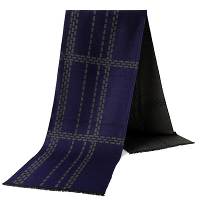 Őszi férfi divat kockás sálak férfi üzleti hosszú strandtörölköző téli pashmina kendők klasszikus kasmír vastag meleg sál