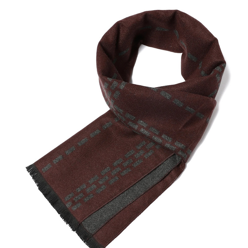 Őszi férfi divat kockás sálak férfi üzleti hosszú strandtörölköző téli pashmina kendők klasszikus kasmír vastag meleg sál