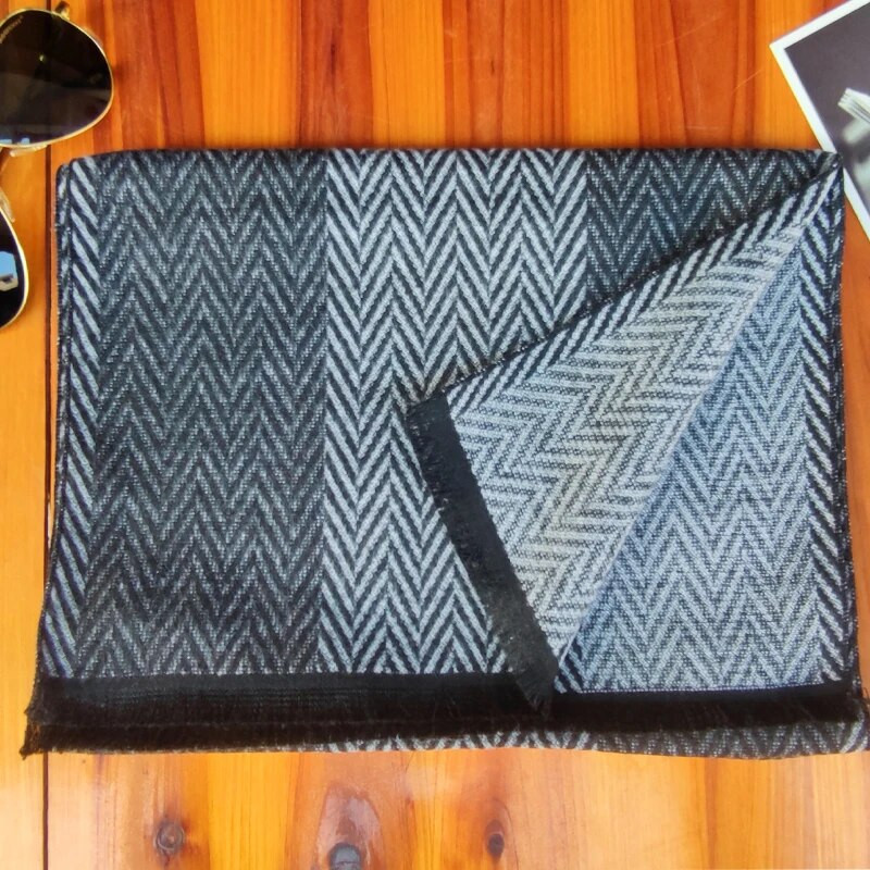 Luksuzni dizajnerski muški šal, karirani šalovi, šalovi, modni ležerni zimski topli šalovi od kašmira, omot za vrat, muške bufandas hombre