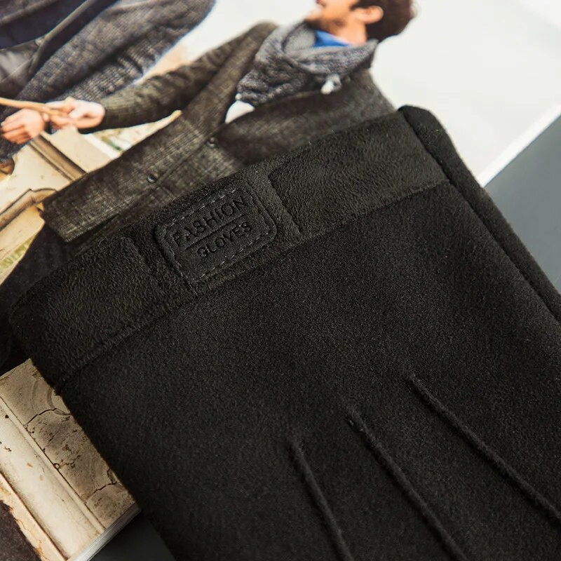 Zimske muške rukavice od brušene kože Keep Warm Plus Velvet Thicken Touch Screen Riding Run Mountaineer Vjetrootporne muške muške muške rukavice
