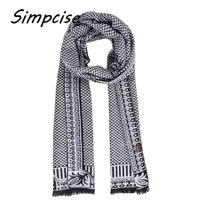 Zimski šalovi za odrasle Muški šalovi od mješavine pamuka Tartan Jesen Nova moda Muška Cachecol A3A18914