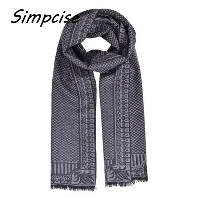 Zimski šalovi za odrasle Muški šalovi od mješavine pamuka Tartan Jesen Nova moda Muška Cachecol A3A18914