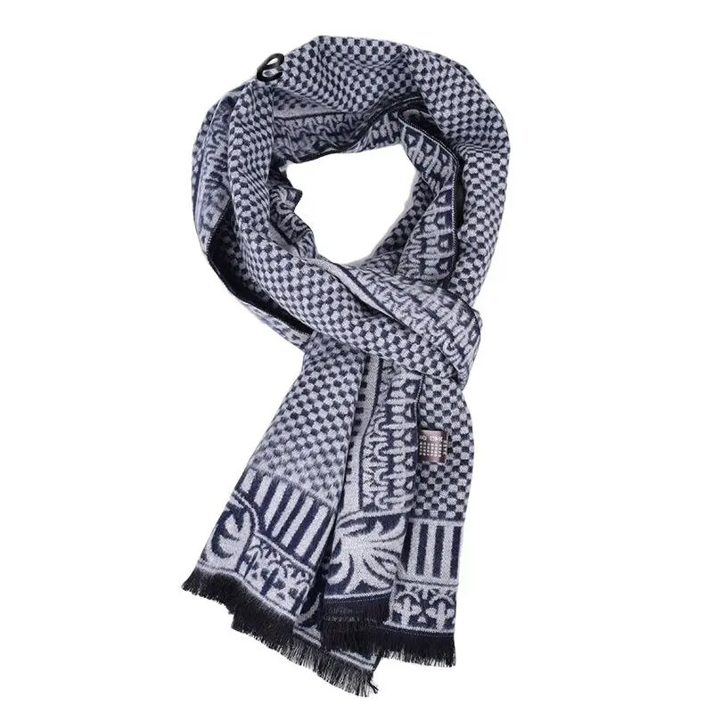 Zimski šalovi za odrasle Muški šalovi od mješavine pamuka Tartan Jesen Nova moda Muška Cachecol A3A18914