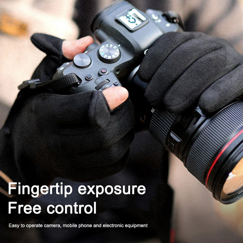 Mugavad talvised seemisnahast meeste kindad tuulekindlad seemisnahast soojad lõhestatud sõrmega kindad libisemiskindlad igapäevaseks välispordiks jalgrattasõiduks