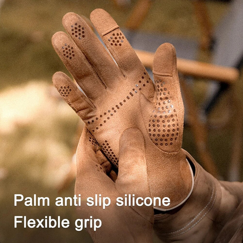 Mugavad talvised seemisnahast meeste kindad tuulekindlad seemisnahast soojad lõhestatud sõrmega kindad libisemiskindlad igapäevaseks välispordiks jalgrattasõiduks