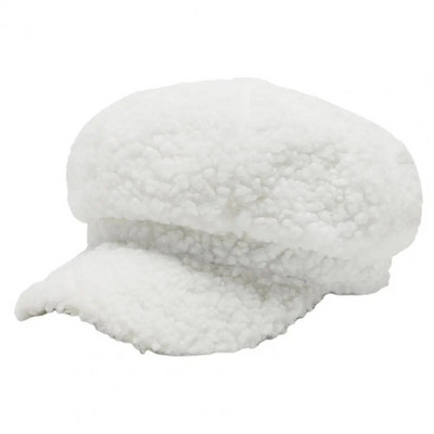 Delikatna ženska slikarska kapa otporna na vjetar s obodom, ženski osmerokutni šešir Jesen-zimska slikarska kapa, beretka, ženski šešir