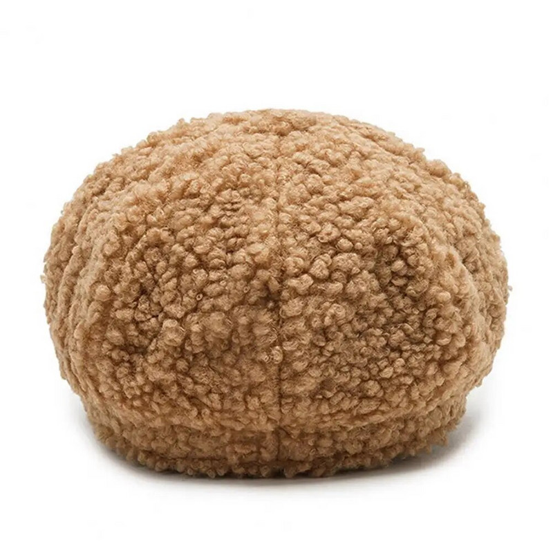 Delikatna ženska slikarska kapa otporna na vjetar s obodom, ženski osmerokutni šešir Jesen-zimska slikarska kapa, beretka, ženski šešir